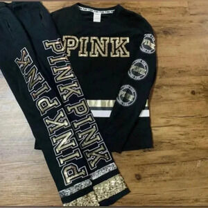 Victoria’s  Secret pink Bling sweater/Joggers outfit set S/XS